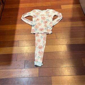 Burt's Bees Kids Pajama Set - Cream and Pink Floral